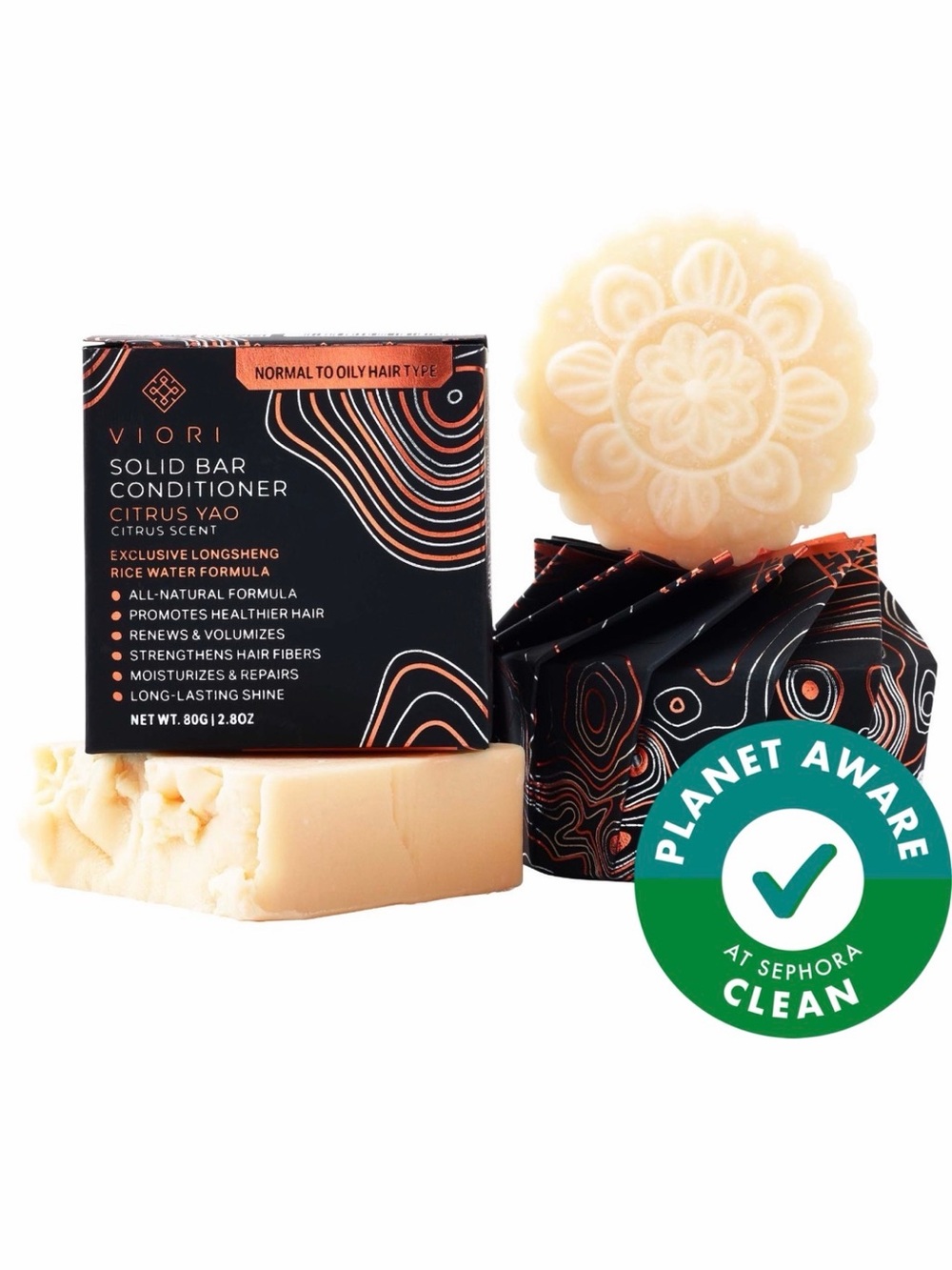VIORI Citrus Yao Solid Bar Shampoo & Conditioner 2pc set